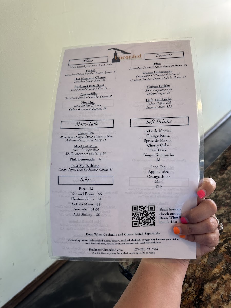 Rochester Uncorked Photo Menu 4
