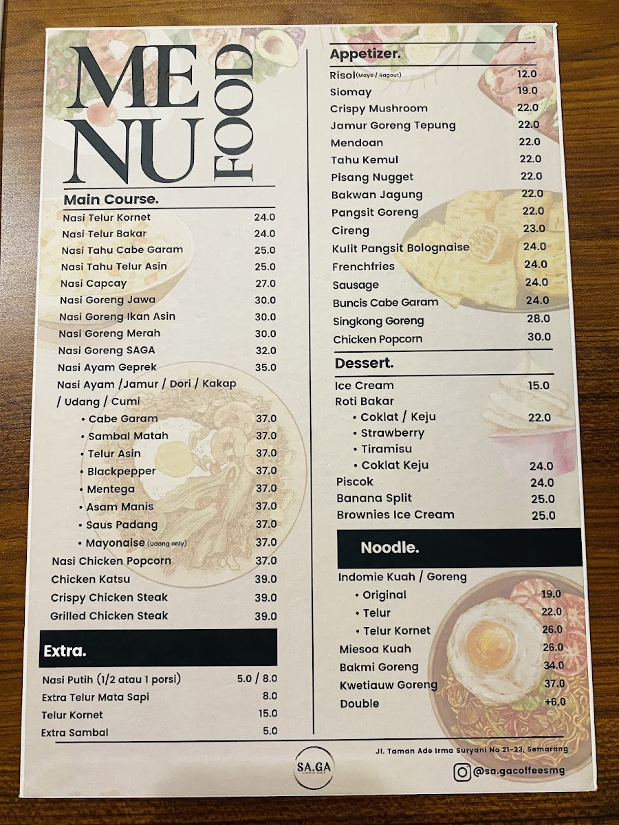 Saga Coffeeshop Photo Menu 1