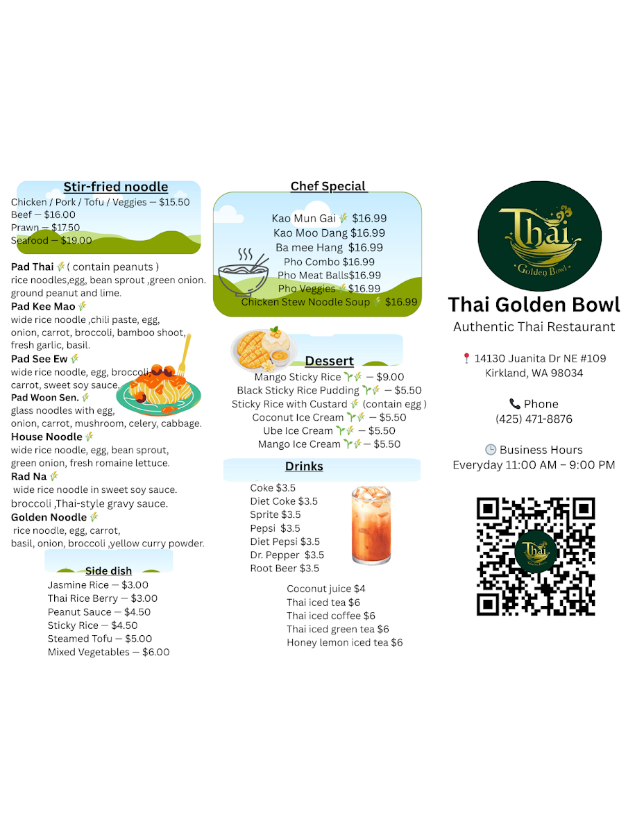 Thai Golden Bowl Photo Menu 2