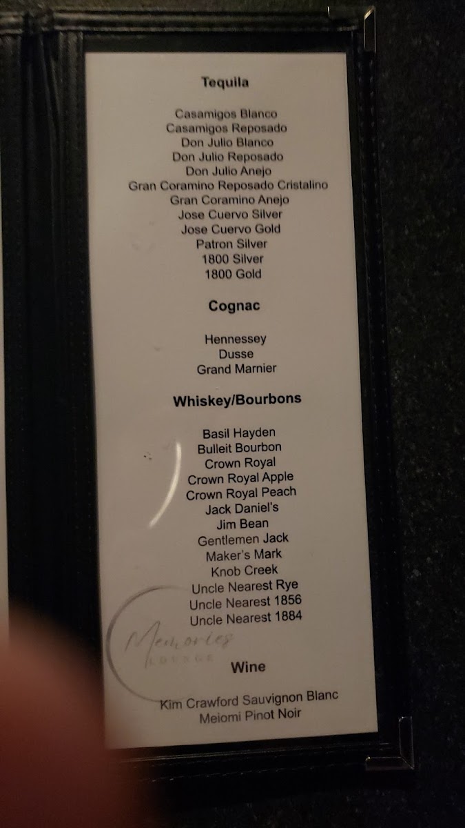 Memories Bar & Grill Photo Menu 1