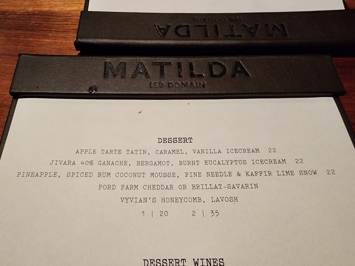 Matilda 159 Domain Photo Menu 10