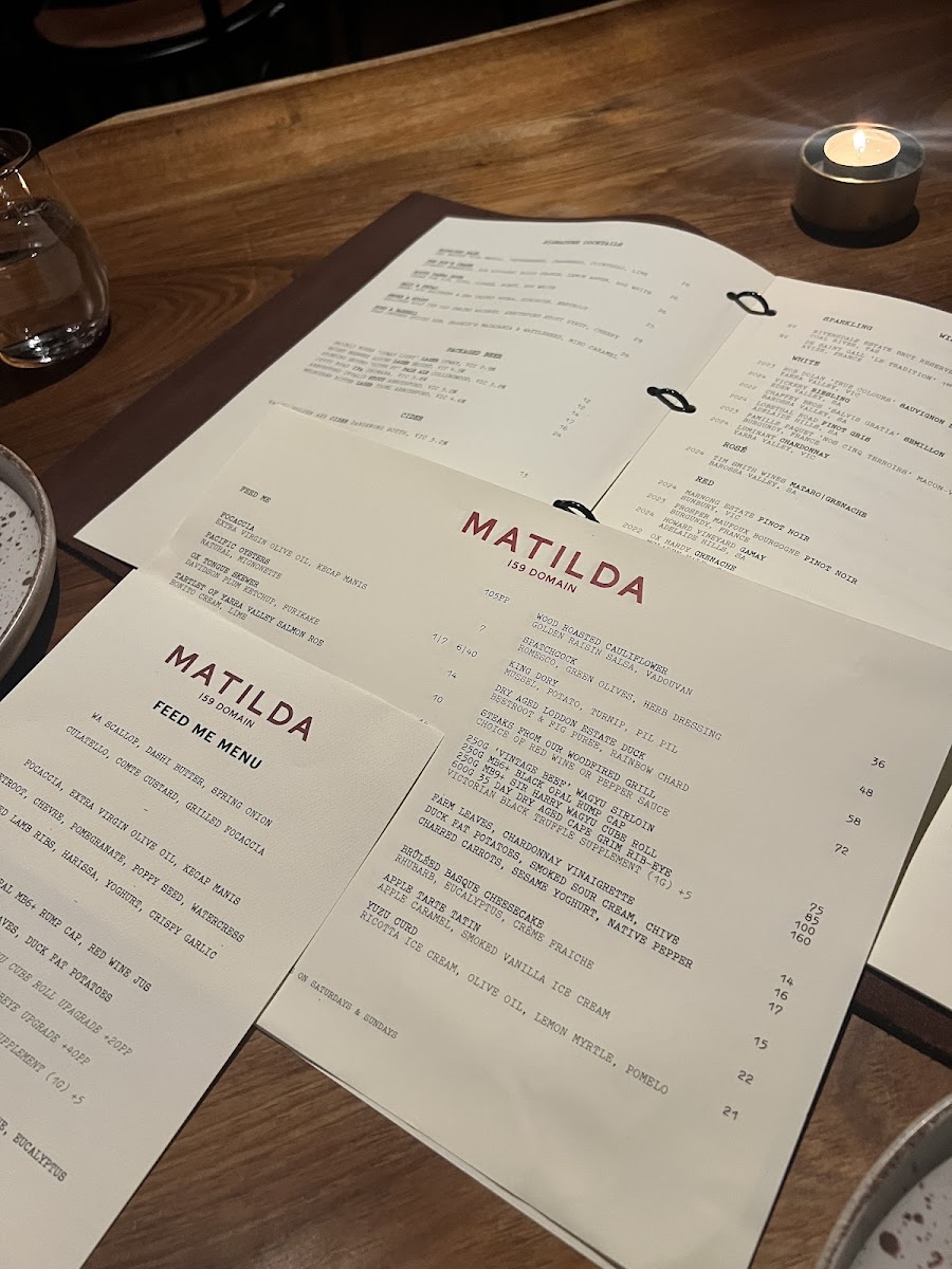 Matilda 159 Domain Photo Menu 3