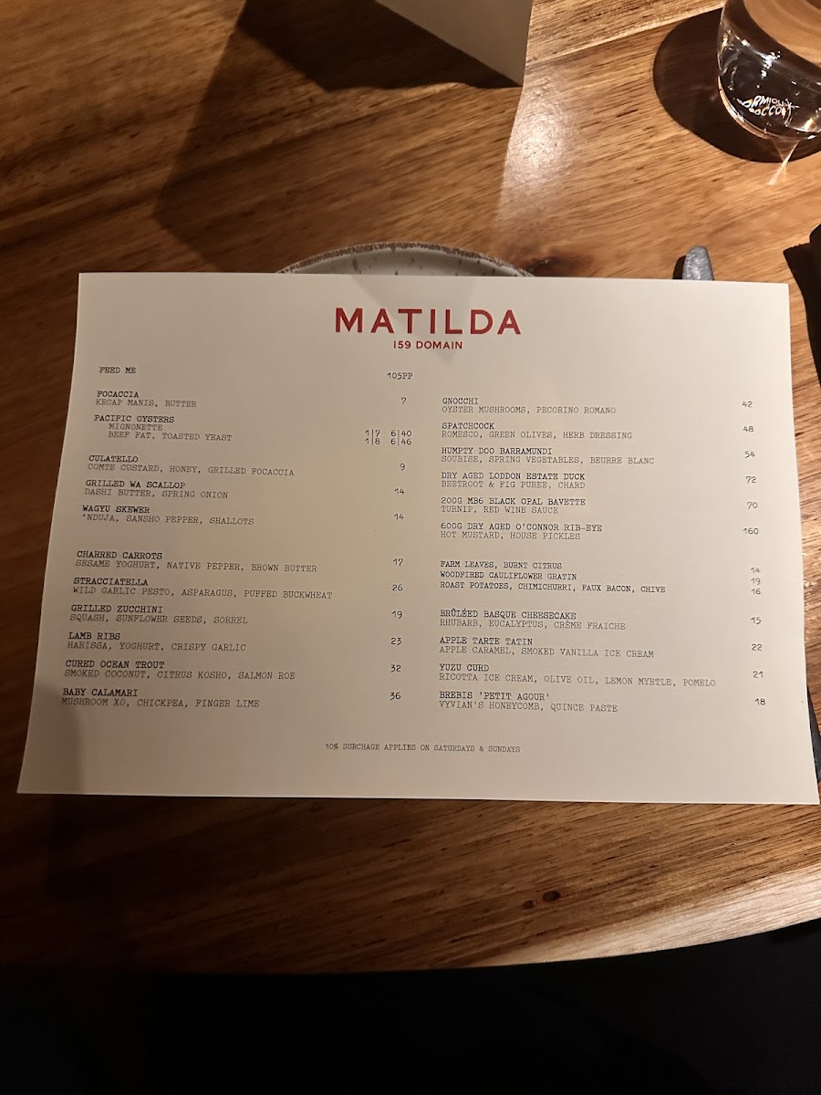 Matilda 159 Domain Photo Menu 6
