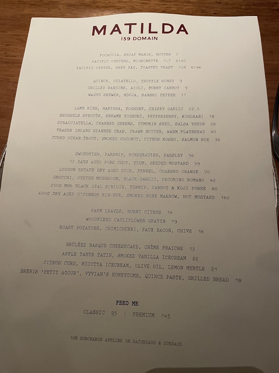 Matilda 159 Domain Photo Menu 7