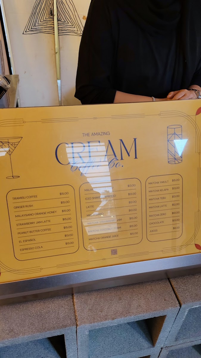Cream Coffee Co. Photo Menu 2