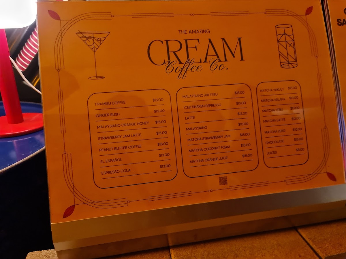 Cream Coffee Co. Photo Menu 3