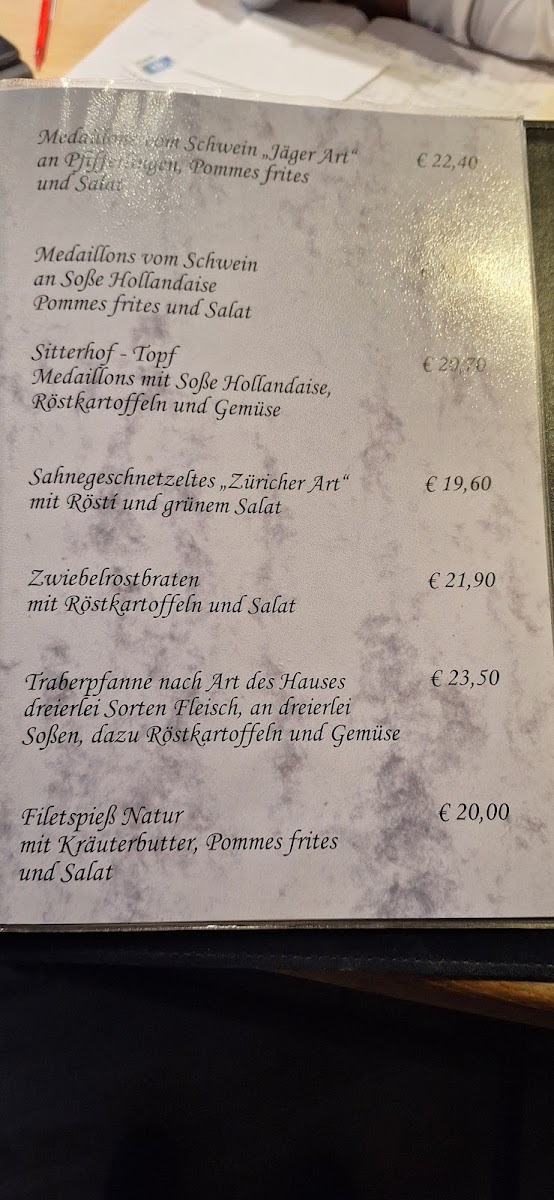 Sitterhof Photo Menu 2