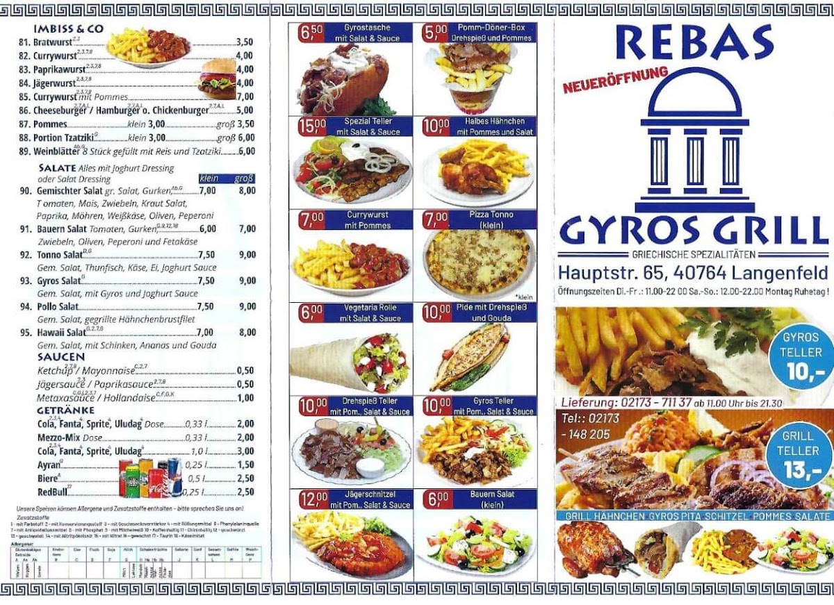 Rebas Gyros Grill Photo Menu 2