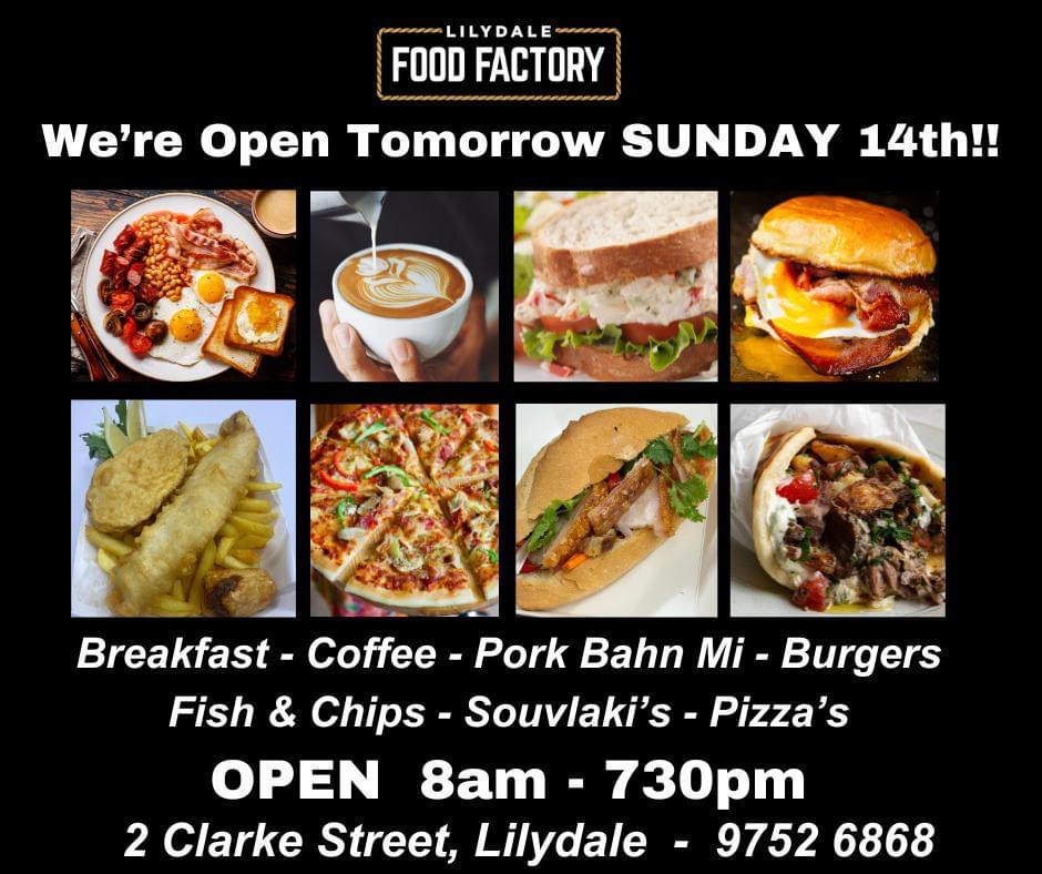 Lilydale Food Factory Photo Menu 1