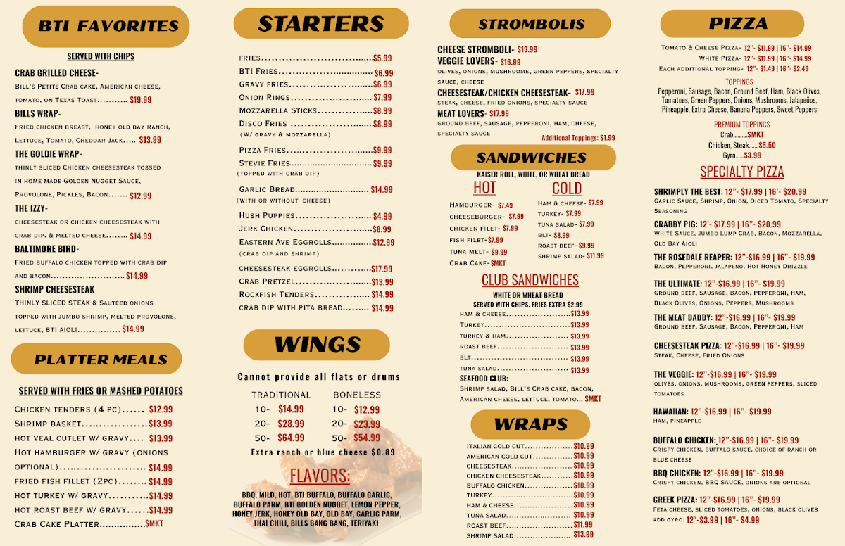 BTI To Go Photo Menu 2