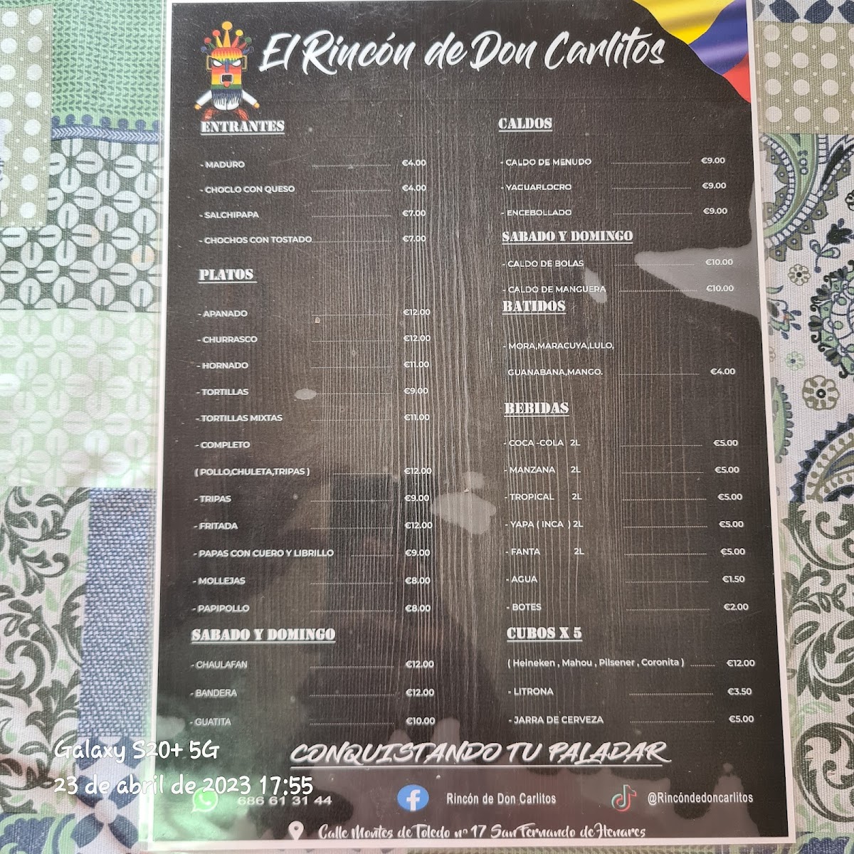 El Rincón de Don Carlitos Photo Menu 2