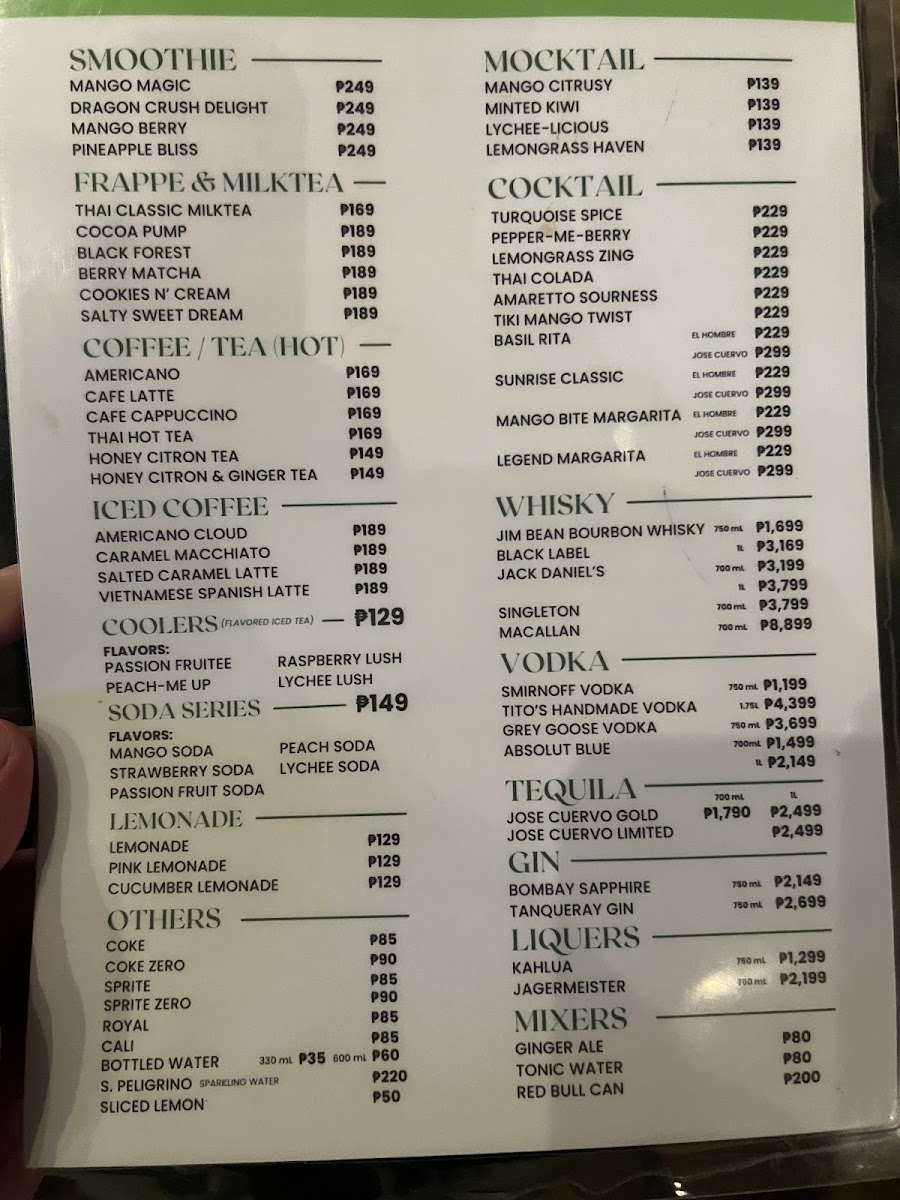 Cha'ah Restobar Photo Menu 1
