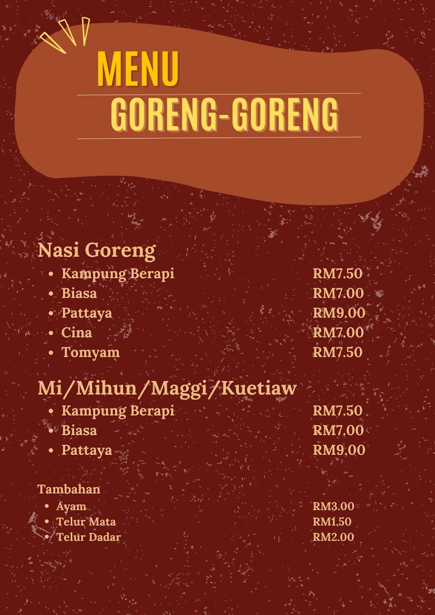 Restoran Mak Abah Asam Pedas Photo Menu 1