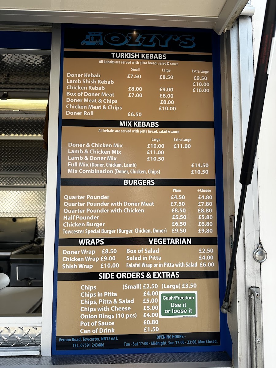 Ozzy's Express Photo Menu 1