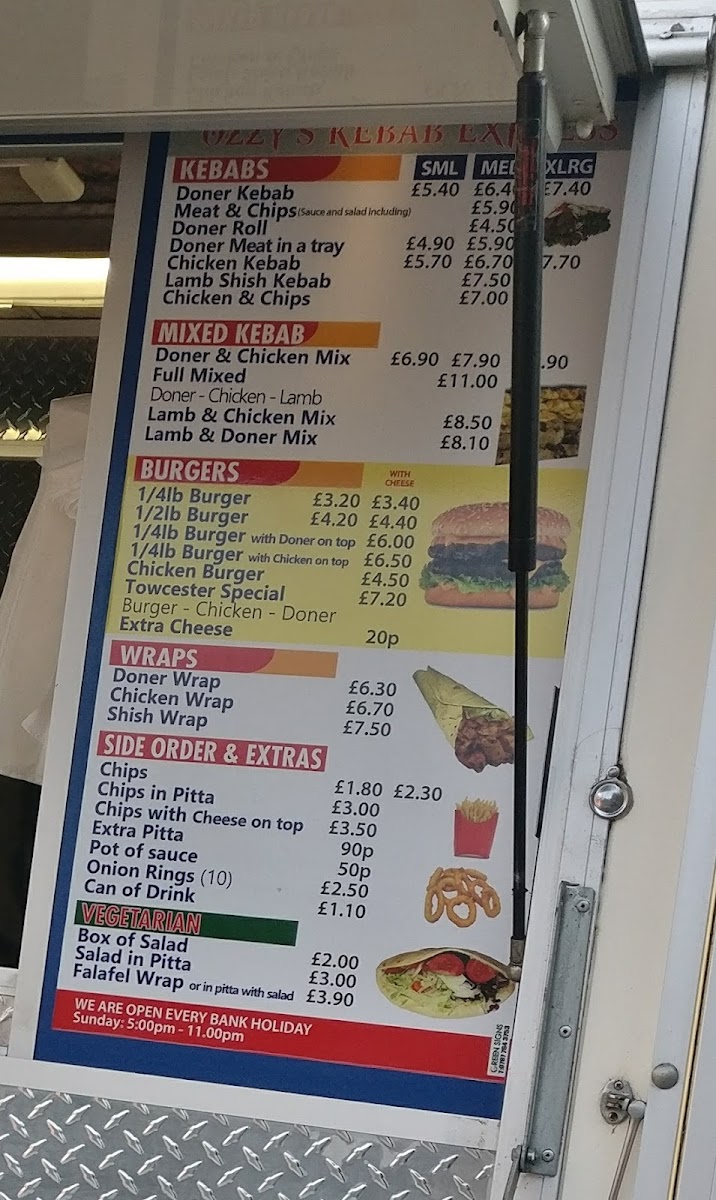 Ozzy's Express Photo Menu 5