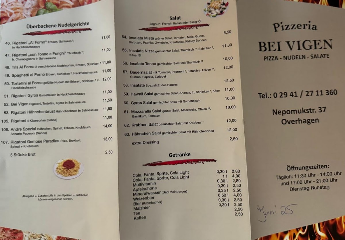 Bei Vigen Photo Menu 3