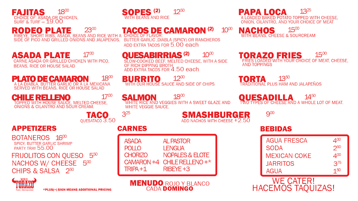 Tacos El Torazo Photo Menu 1