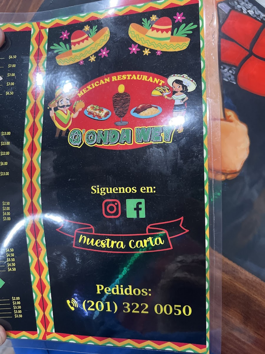 Q’ Onda Wey Photo Menu 9