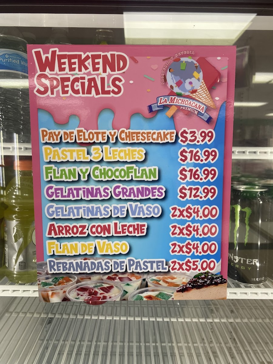 La Michoacana Premium - Belvidere St Photo Menu 1