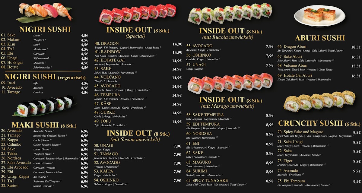 Fehn Sushi Photo Menu 2