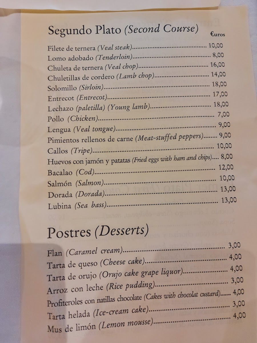 Restaurante El Bodegón Photo Menu 4
