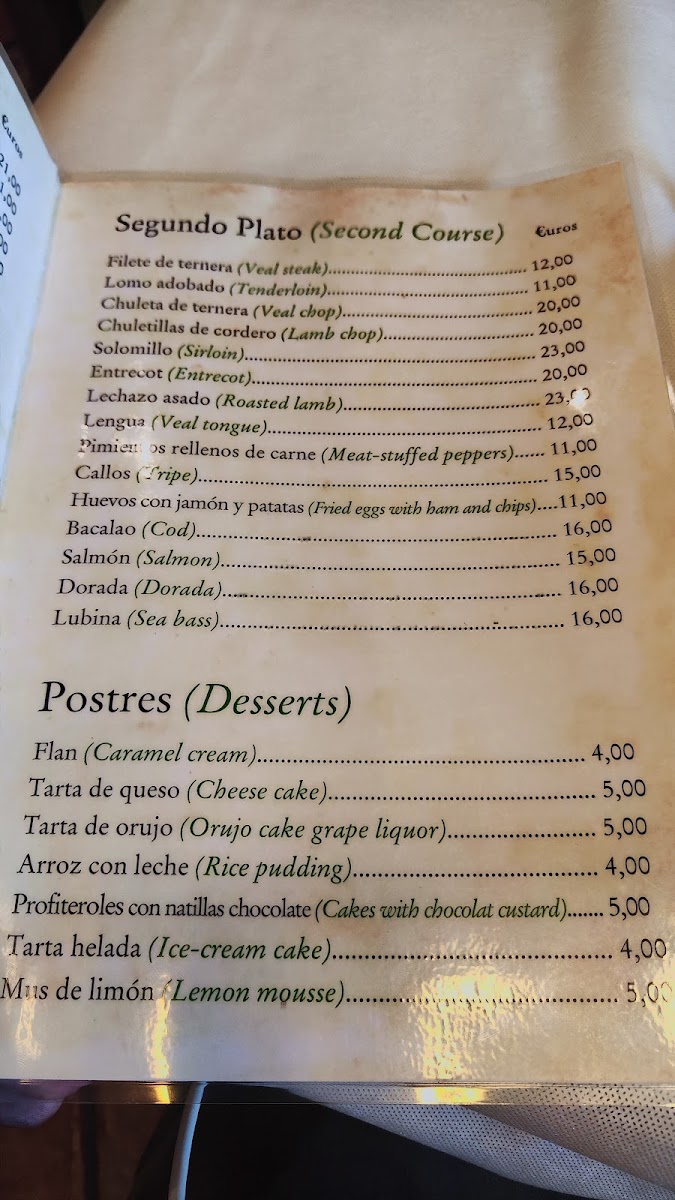 Restaurante El Bodegón Photo Menu 8