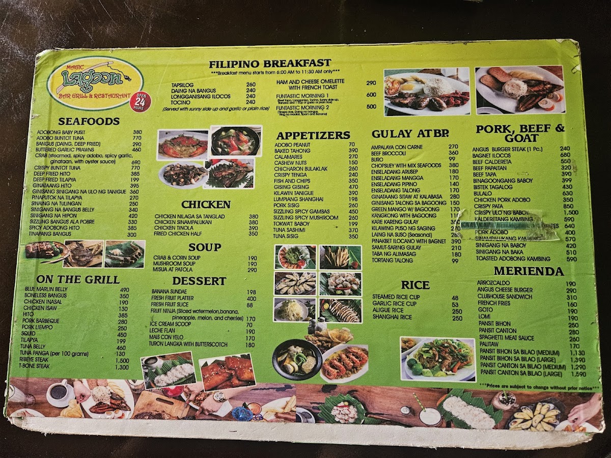 Magic Lagoon Bar Photo Menu 10