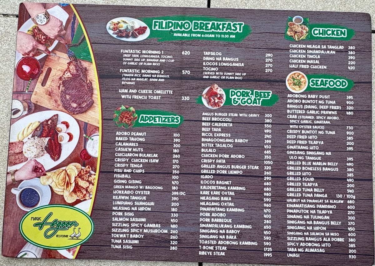 Magic Lagoon Bar Photo Menu 2