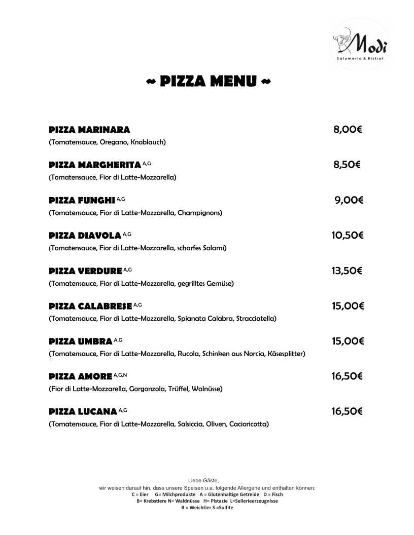 Modi - Salumeria & Bistrot Photo Menu 1