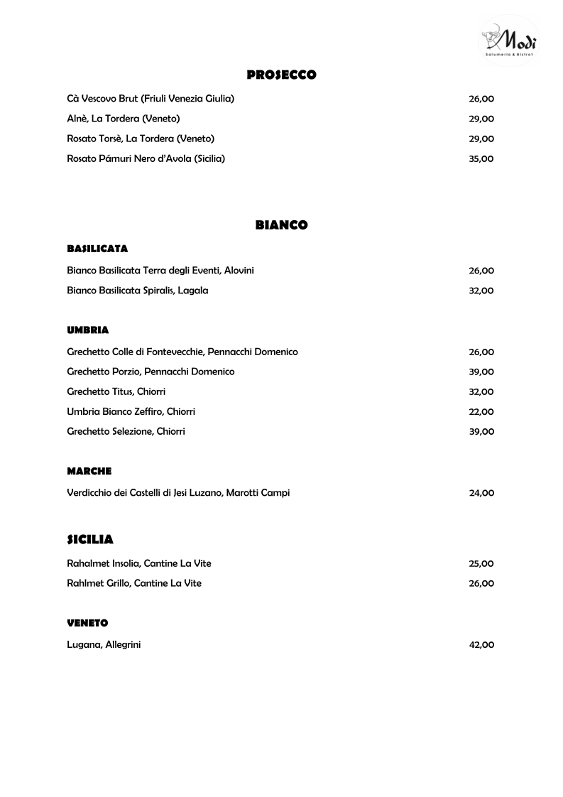 Modi - Salumeria & Bistrot Photo Menu 5