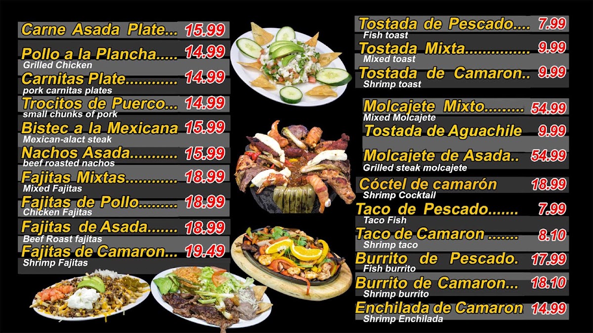 Tacos El Jimador Photo Menu 1