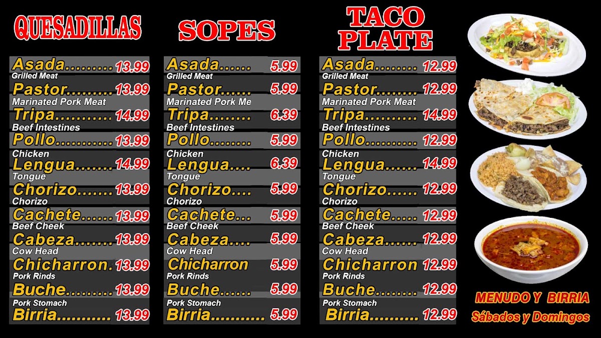 Tacos El Jimador Photo Menu 3
