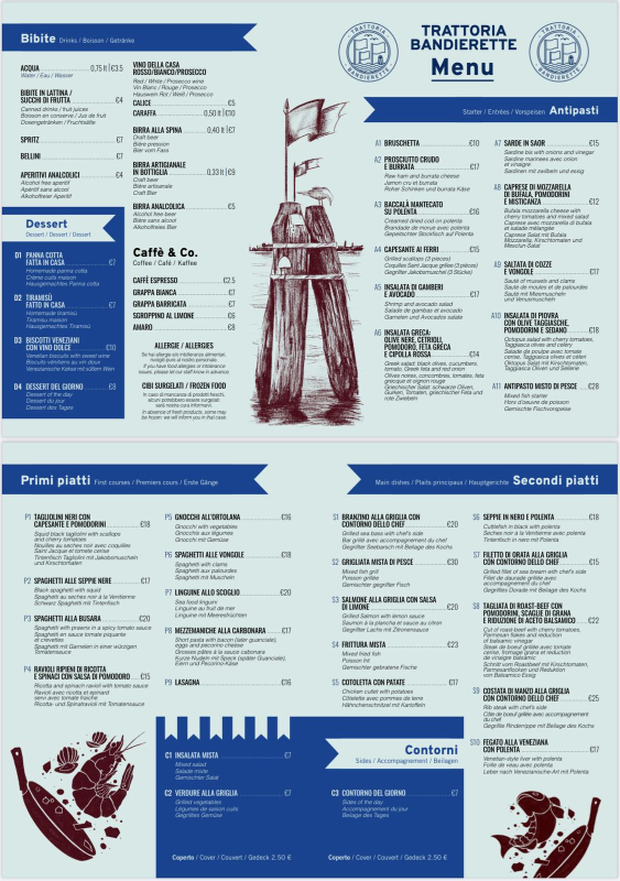Trattoria Bandierette Photo Menu 2