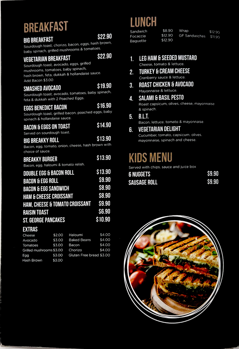 St George's Bakehouse - Murray Bridge Photo Menu 2