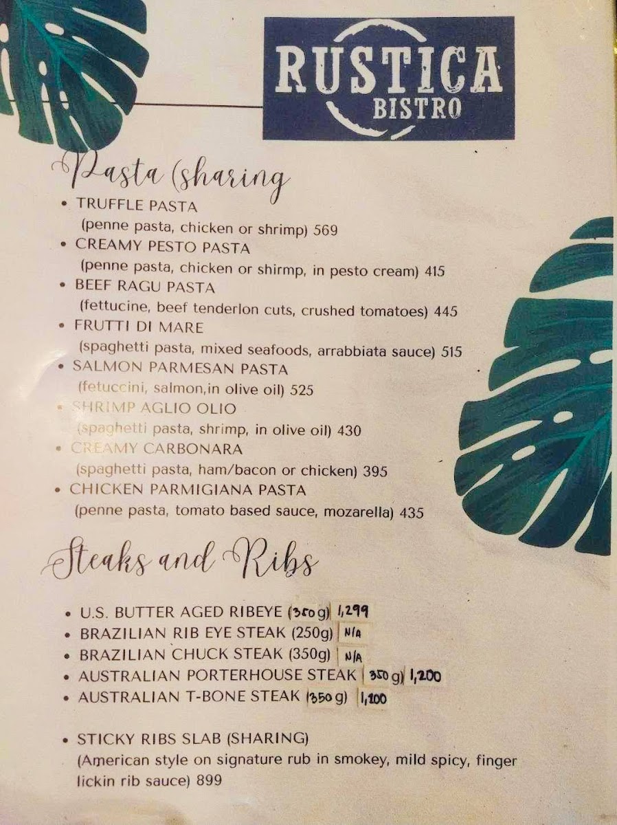 Rustica Bistro Photo Menu 1