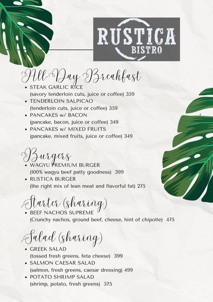 Rustica Bistro Photo Menu 4