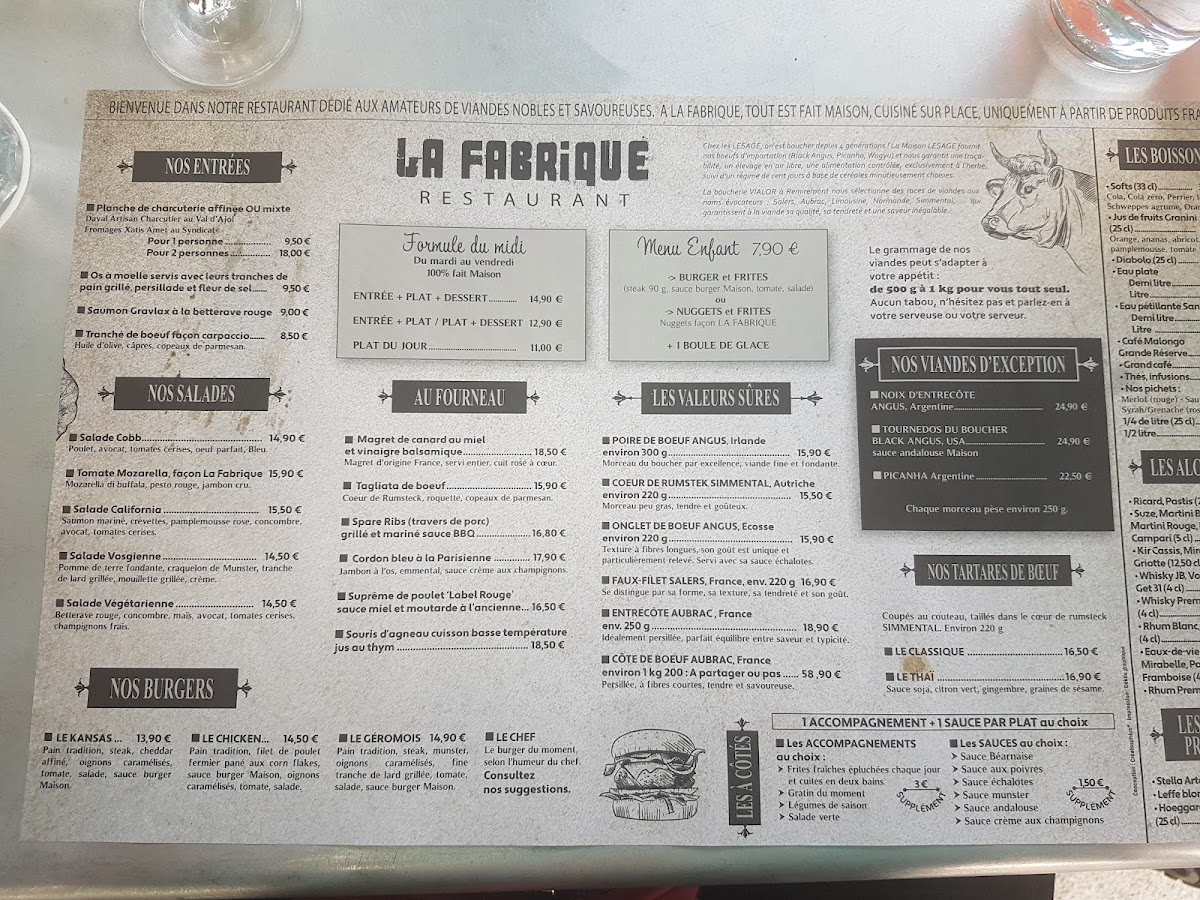 La Fabrique Photo Menu 10