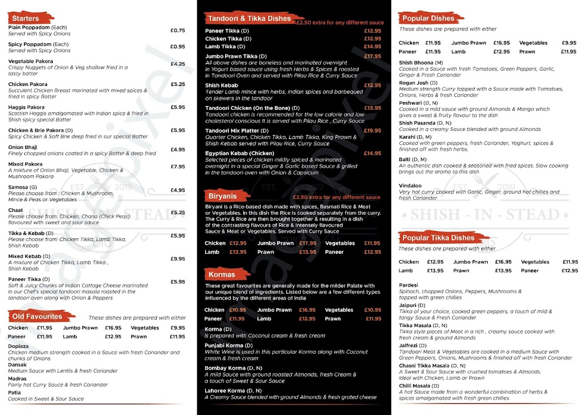 Shish-In-Stead Potterton Photo Menu 2