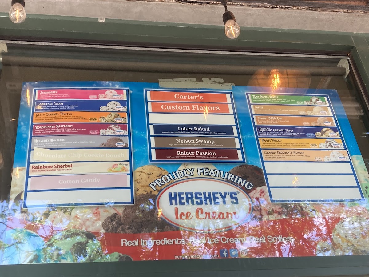 Carter's Creamery Photo Menu 1