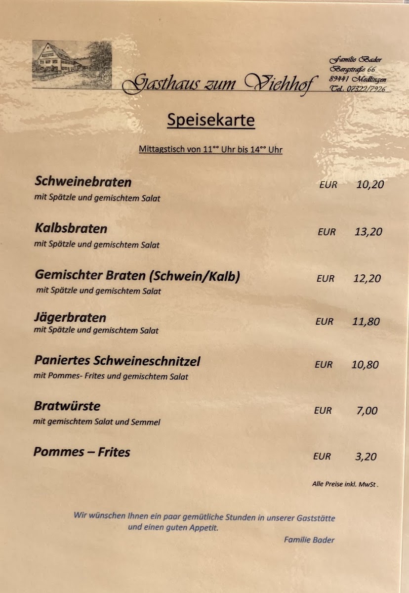 Gasthaus zum Viehhof Photo Menu 1