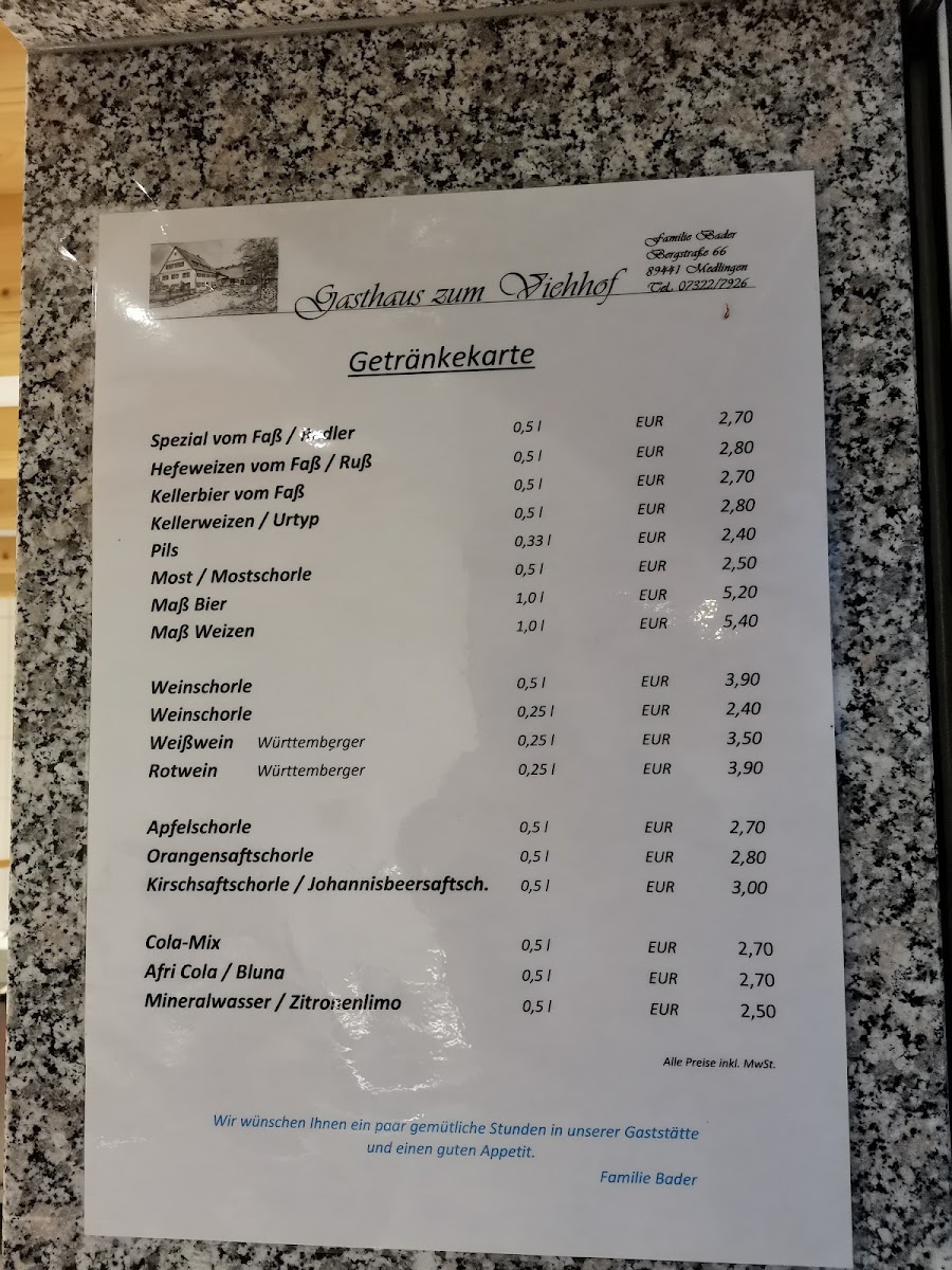 Gasthaus zum Viehhof Photo Menu 5