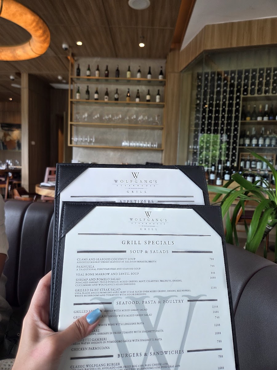 Wolfgang’s Steakhouse Grill Boracay Photo Menu 1