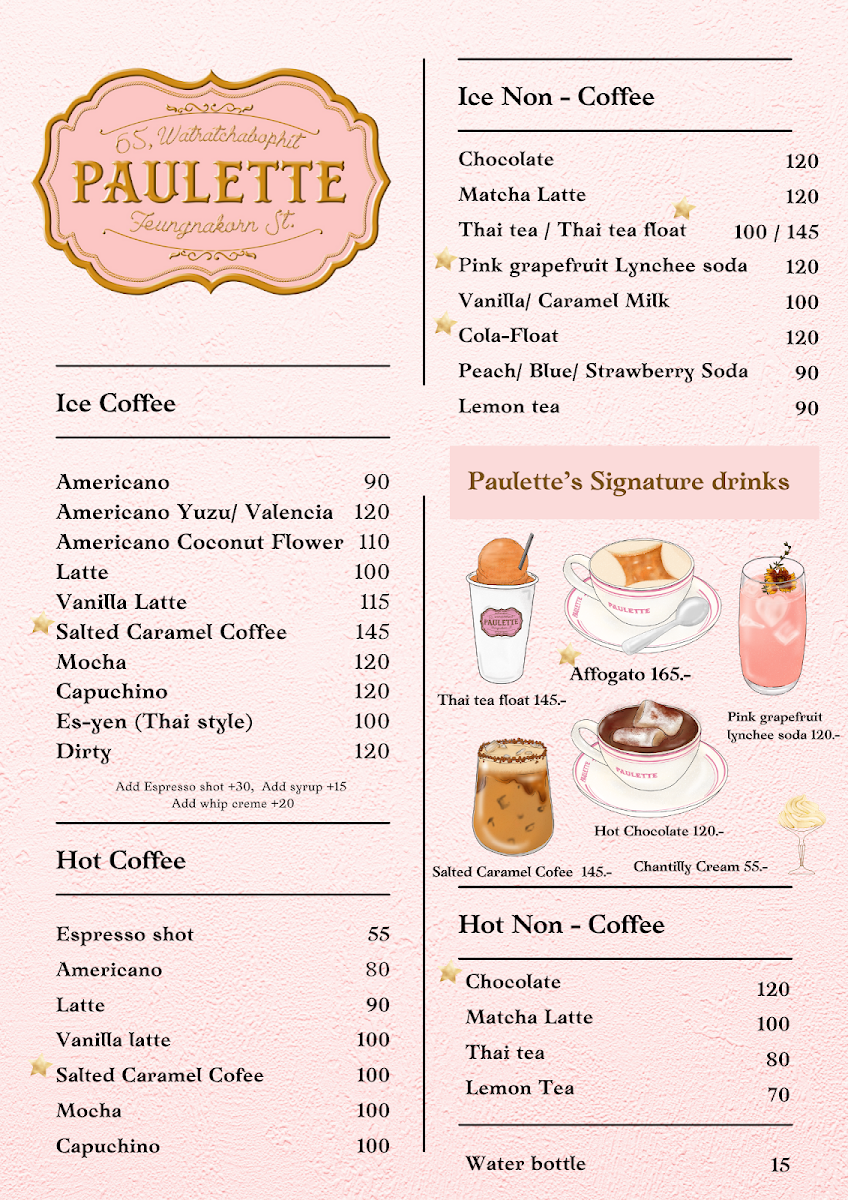 PAULETTE BKK Photo Menu 1