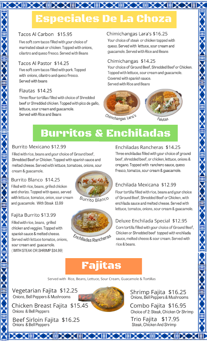 La Choza Los Lara’s Photo Menu 1