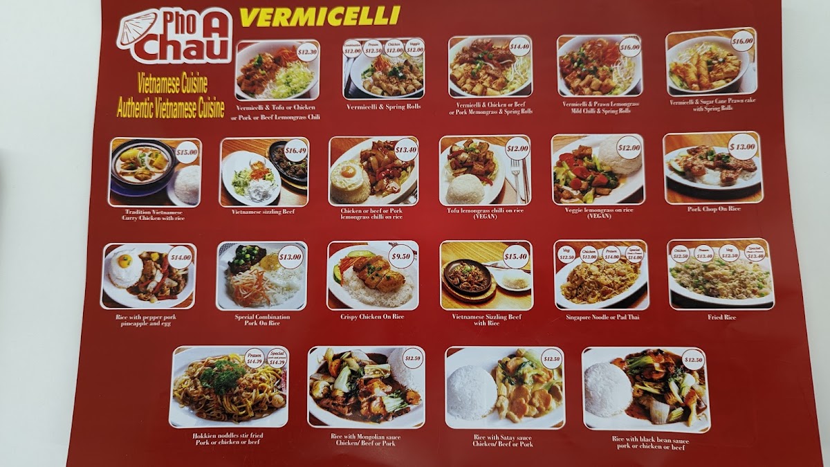 Pho A Chau Photo Menu 1