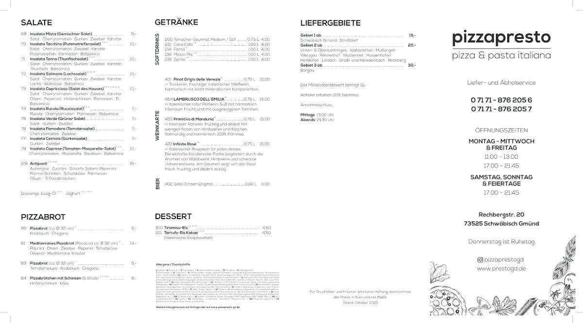 Pizzaprestoo Photo Menu 2