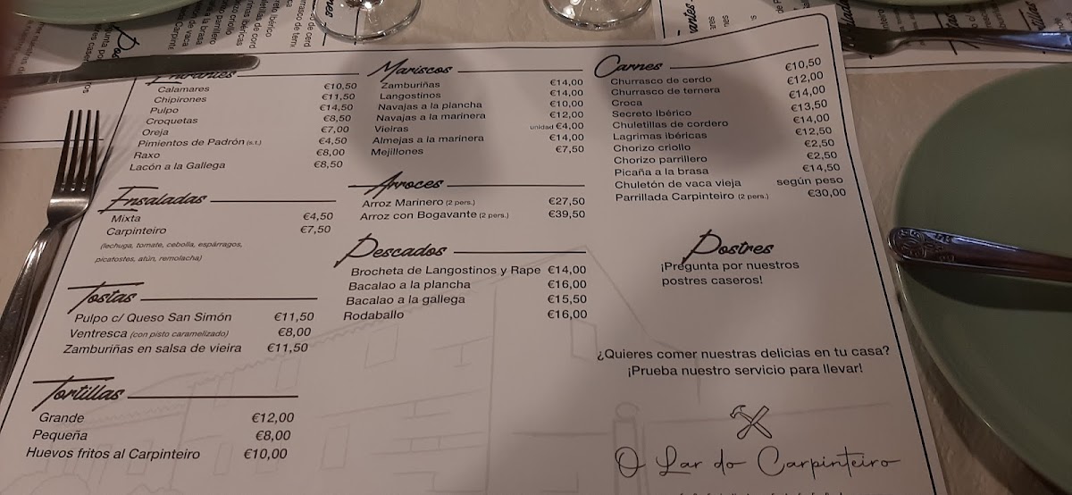 O Lar Do Carpinteiro Photo Menu 3