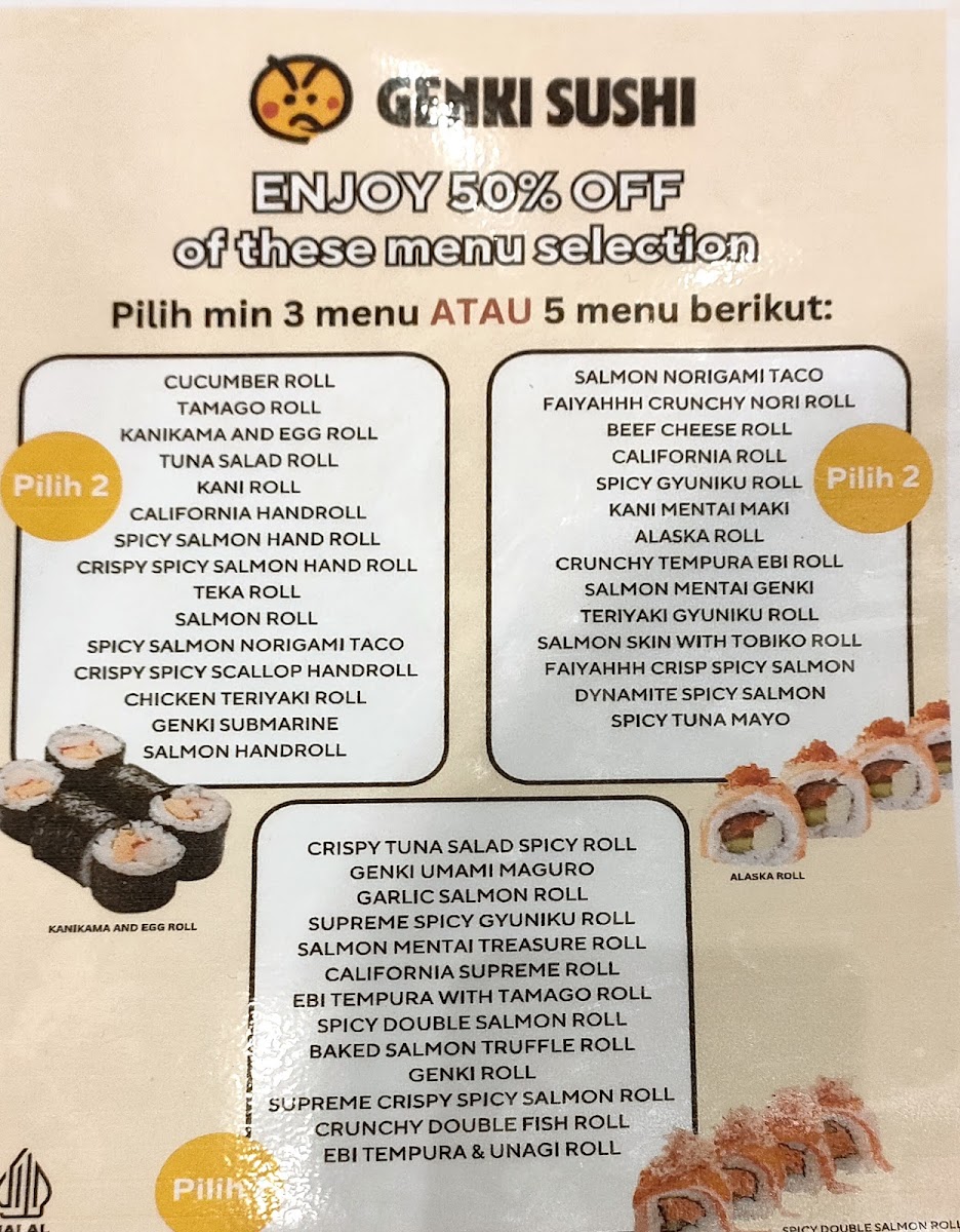 Genki sushi plaza ambarukmo Photo Menu 1