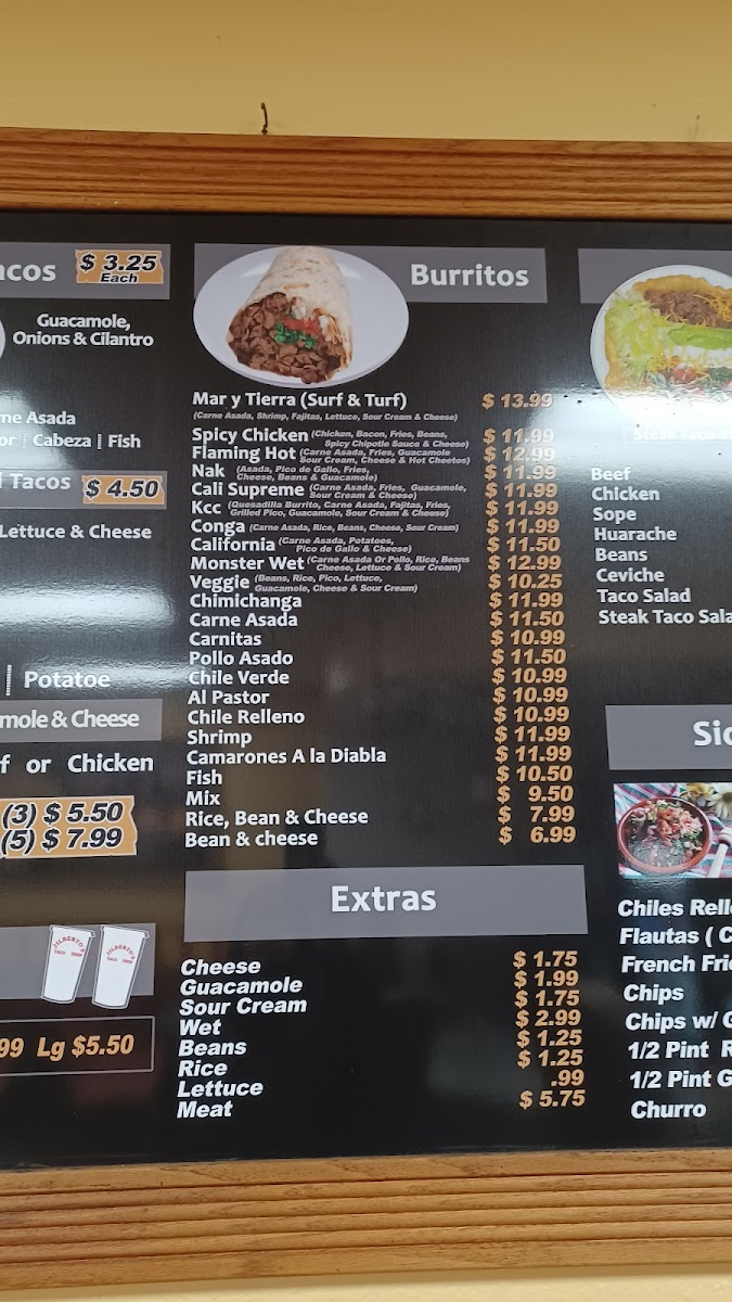 Jilberto's Mexican Food Photo Menu 3