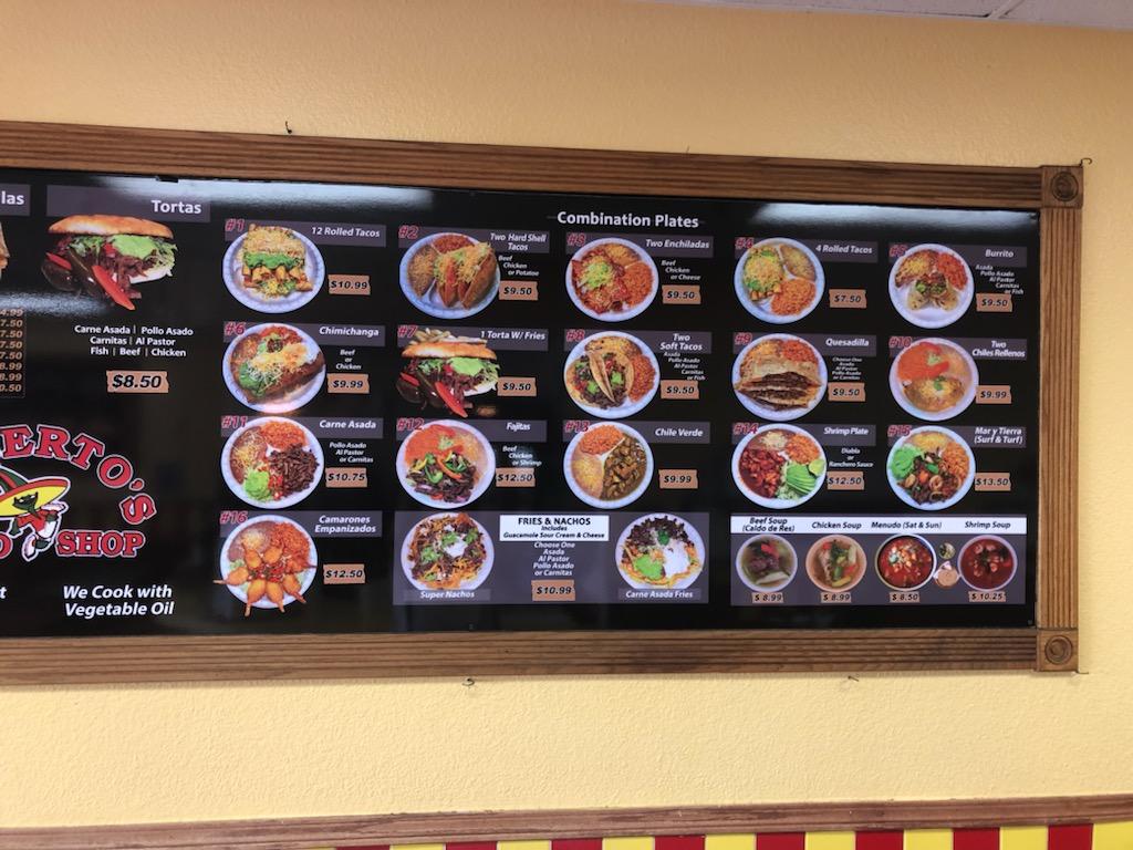 Jilberto's Mexican Food Photo Menu 9